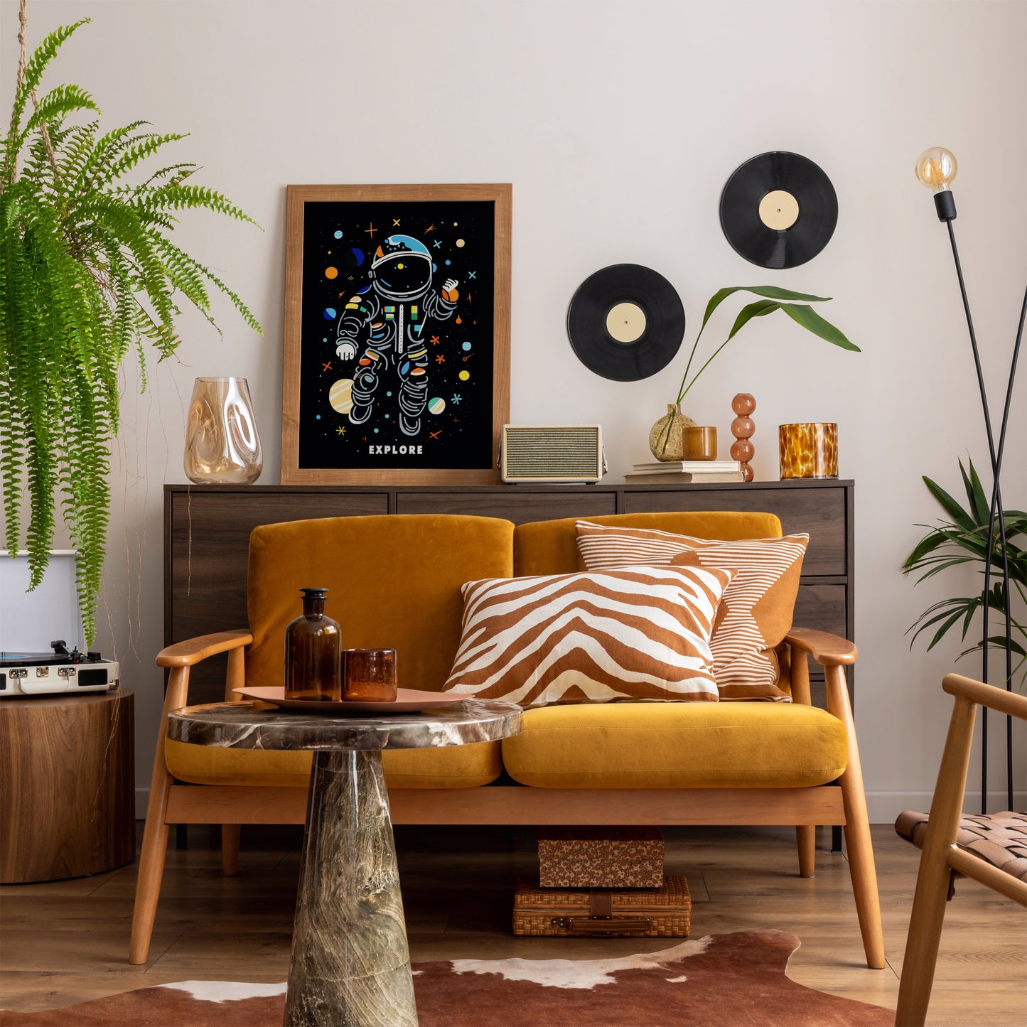 Explore - Colorful Space Wall Art