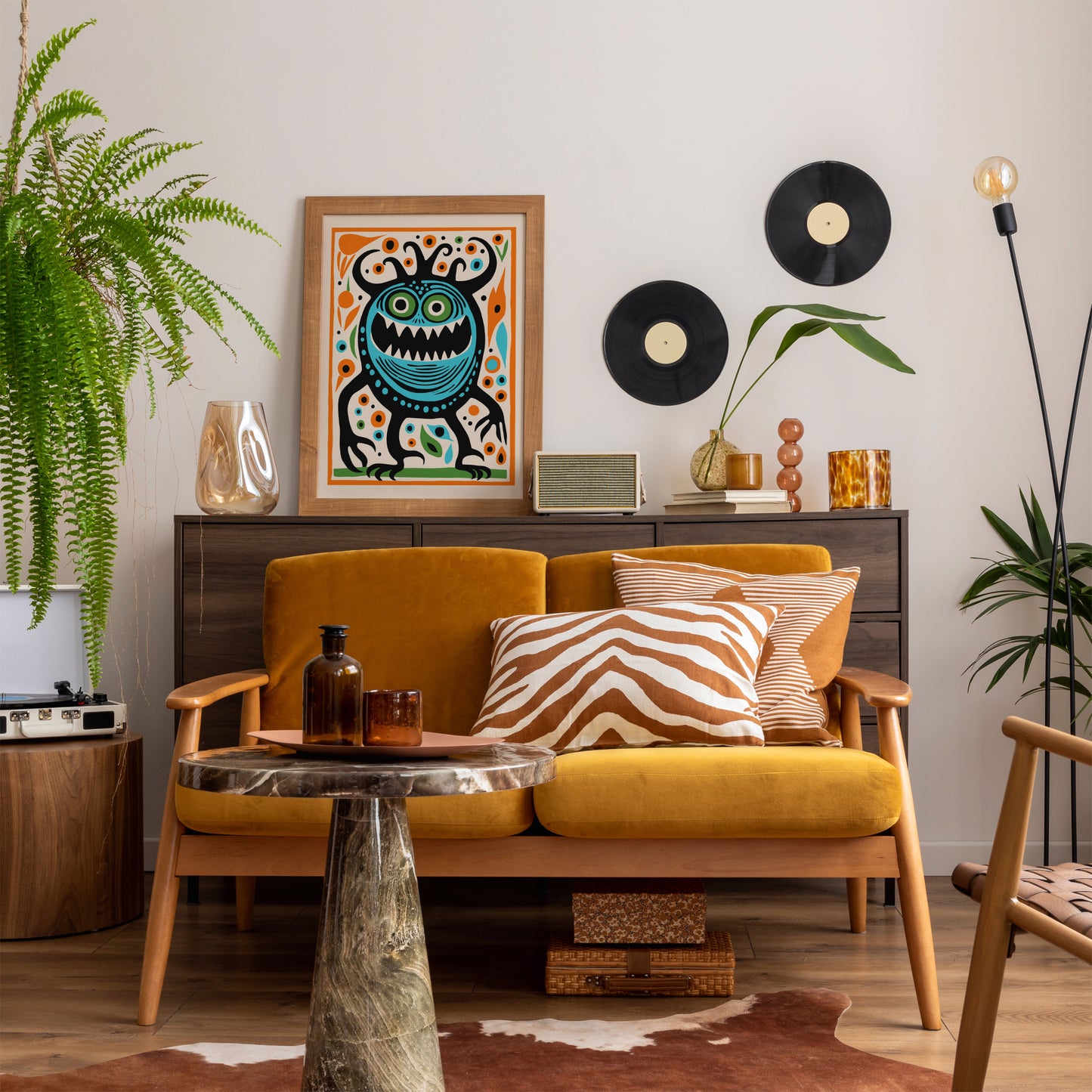 Spooky Monsters Art Print Kids Room Wall Art