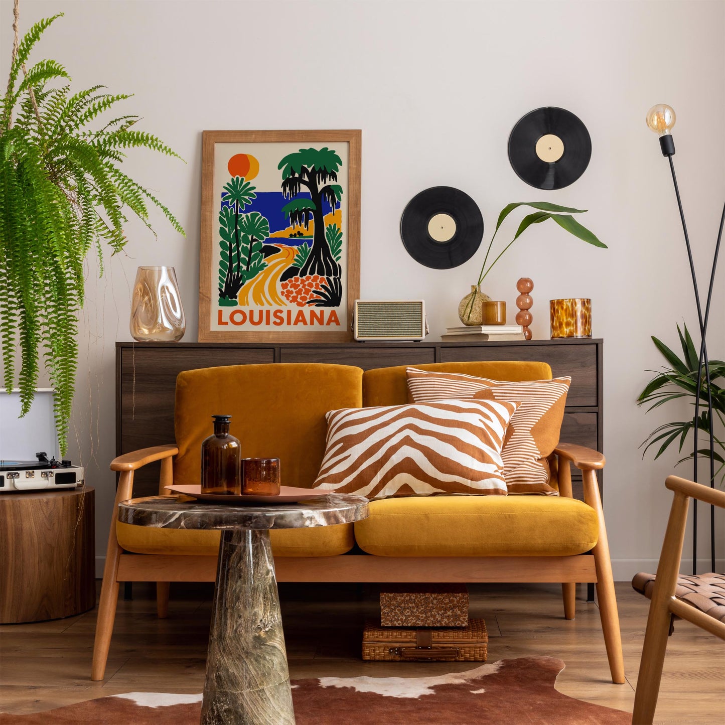 Louisiana Travel Poster - Colorful Landscape Wall Art