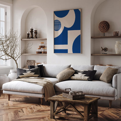 Modern Blue Cut Outs Wall Art