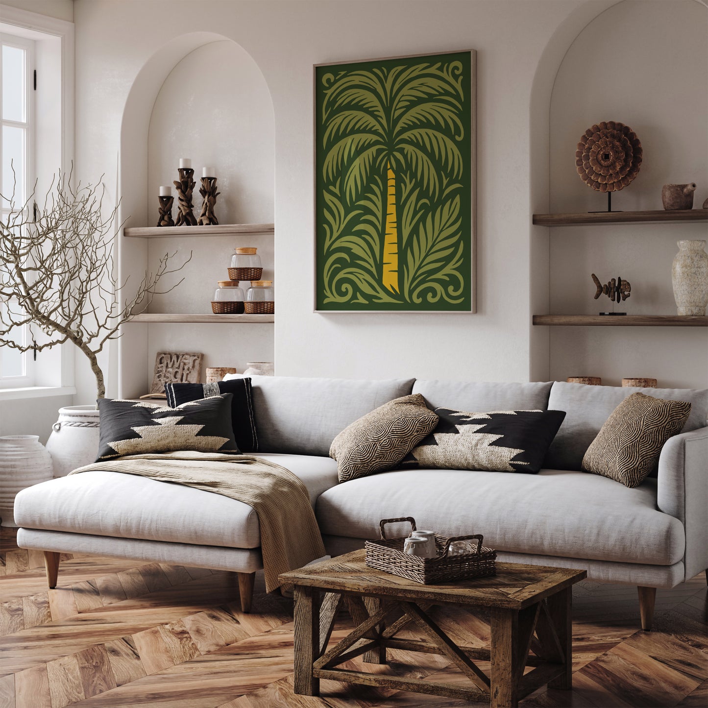 Green Tropical Palm Tree Poster - Bohemian Home Decor 2026