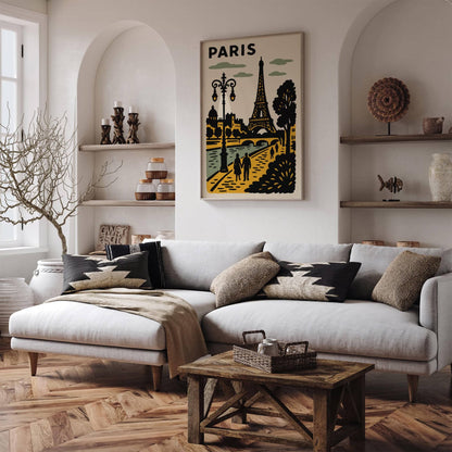 Paris France Poster - Romantic Travel Art Print