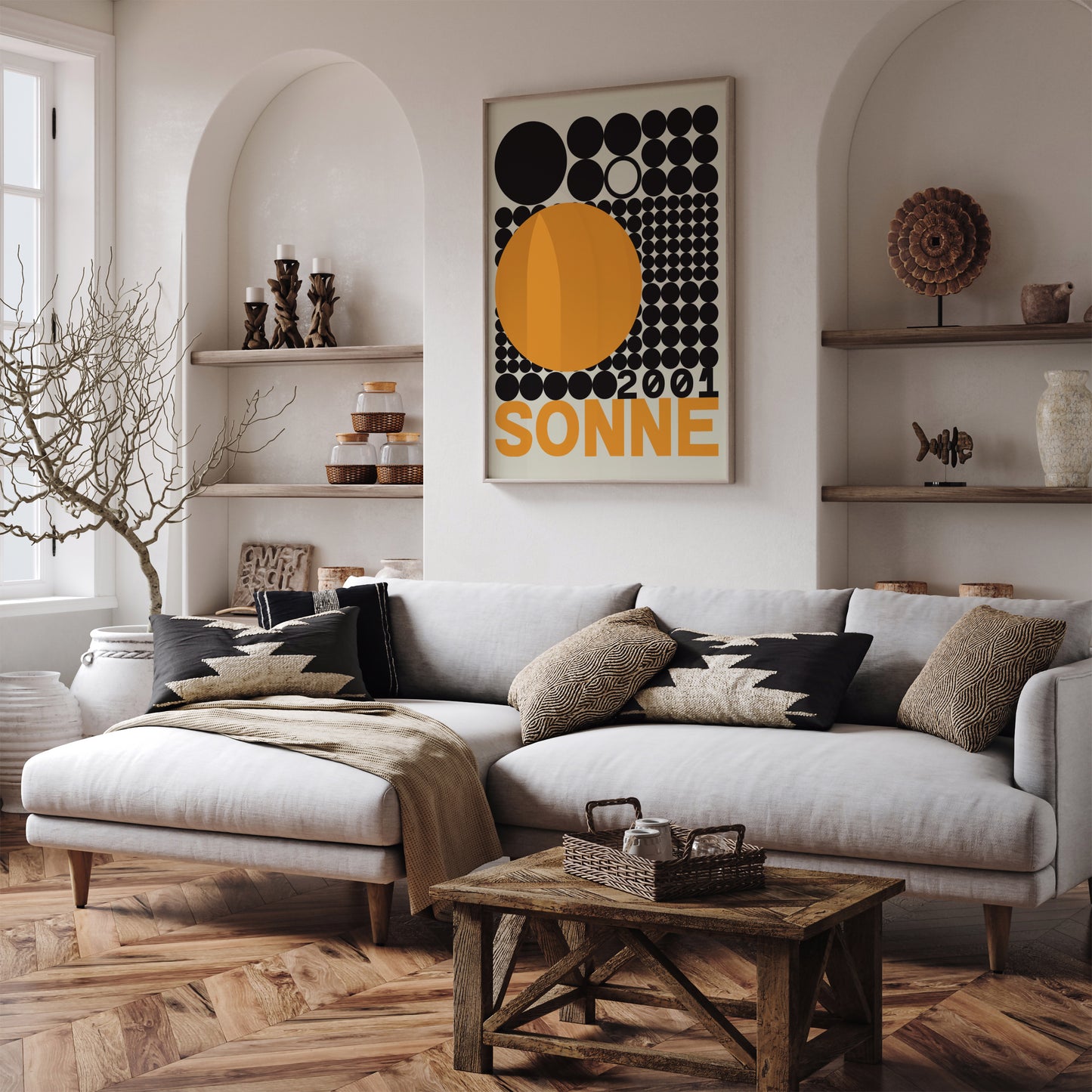 Sonne 2001 Minimal Geometric Poster