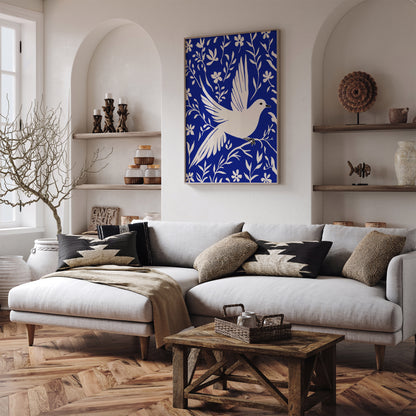 Blue Dove Peaceful Art Print