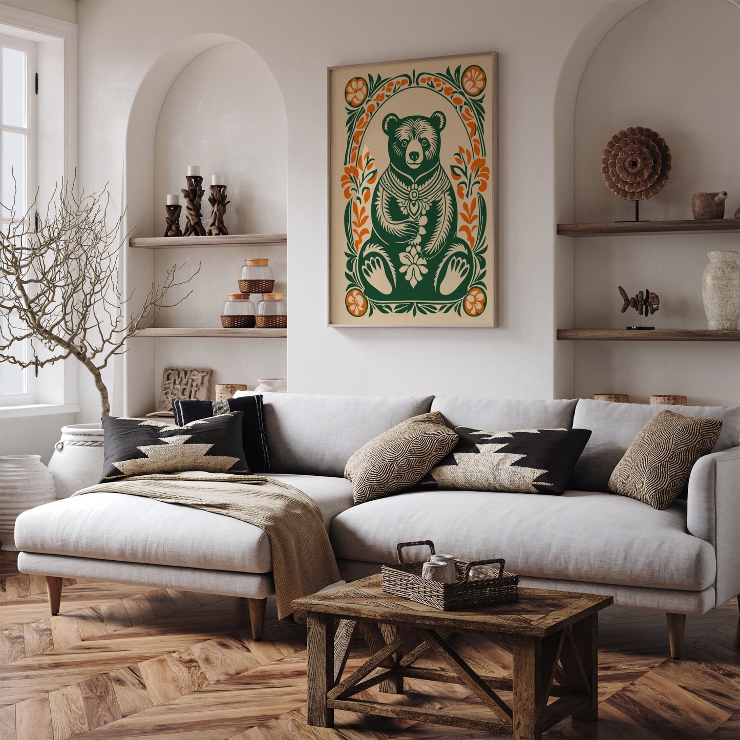 Green Teddy Bear Green Animal Poster