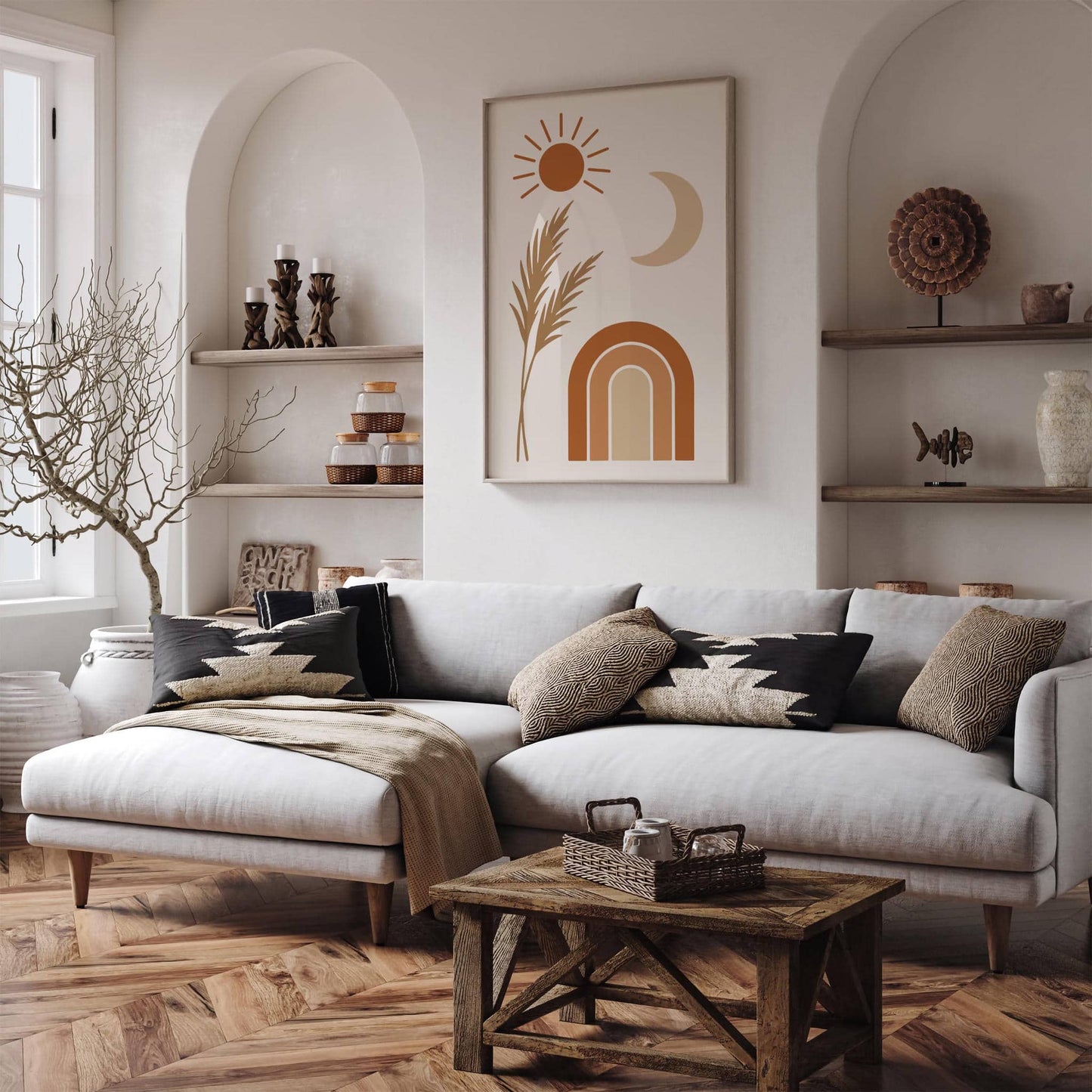 Boho Chic Minimalist Wall Art Print 2025