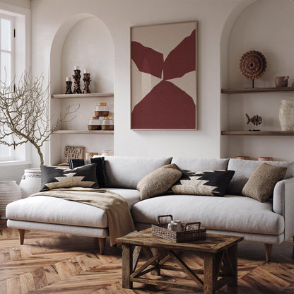 Burgundy Abstract Shape Poster