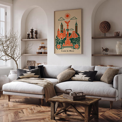 Ciudad de Mexico Travel Poster Print