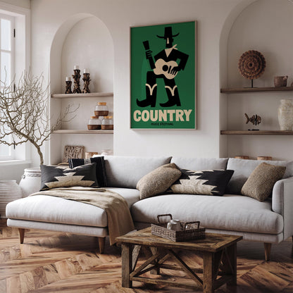 Country Music Festival Poster - Cowboy Wall Art