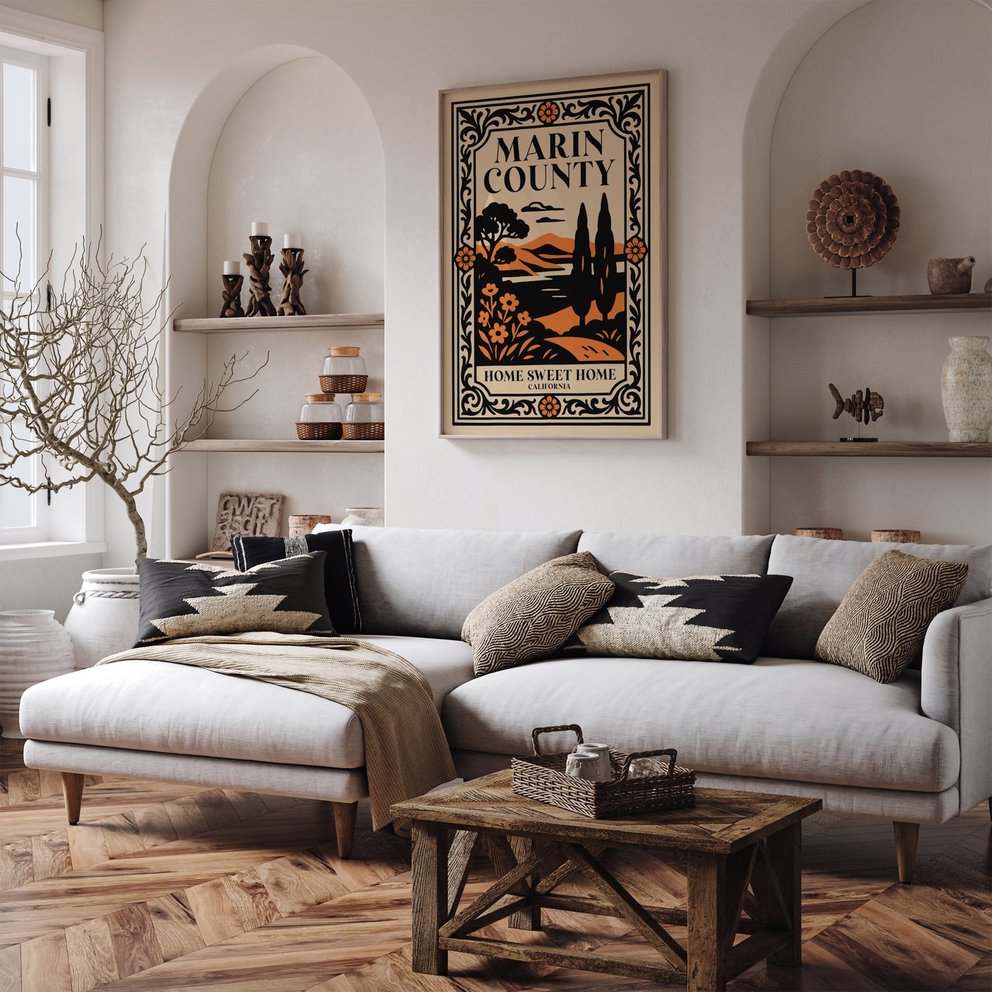 Marin County Home Sweet Home California Poster