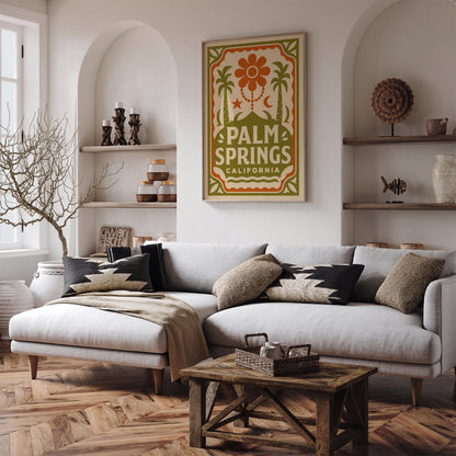 Retro Bohemian Palm Springs California Poster