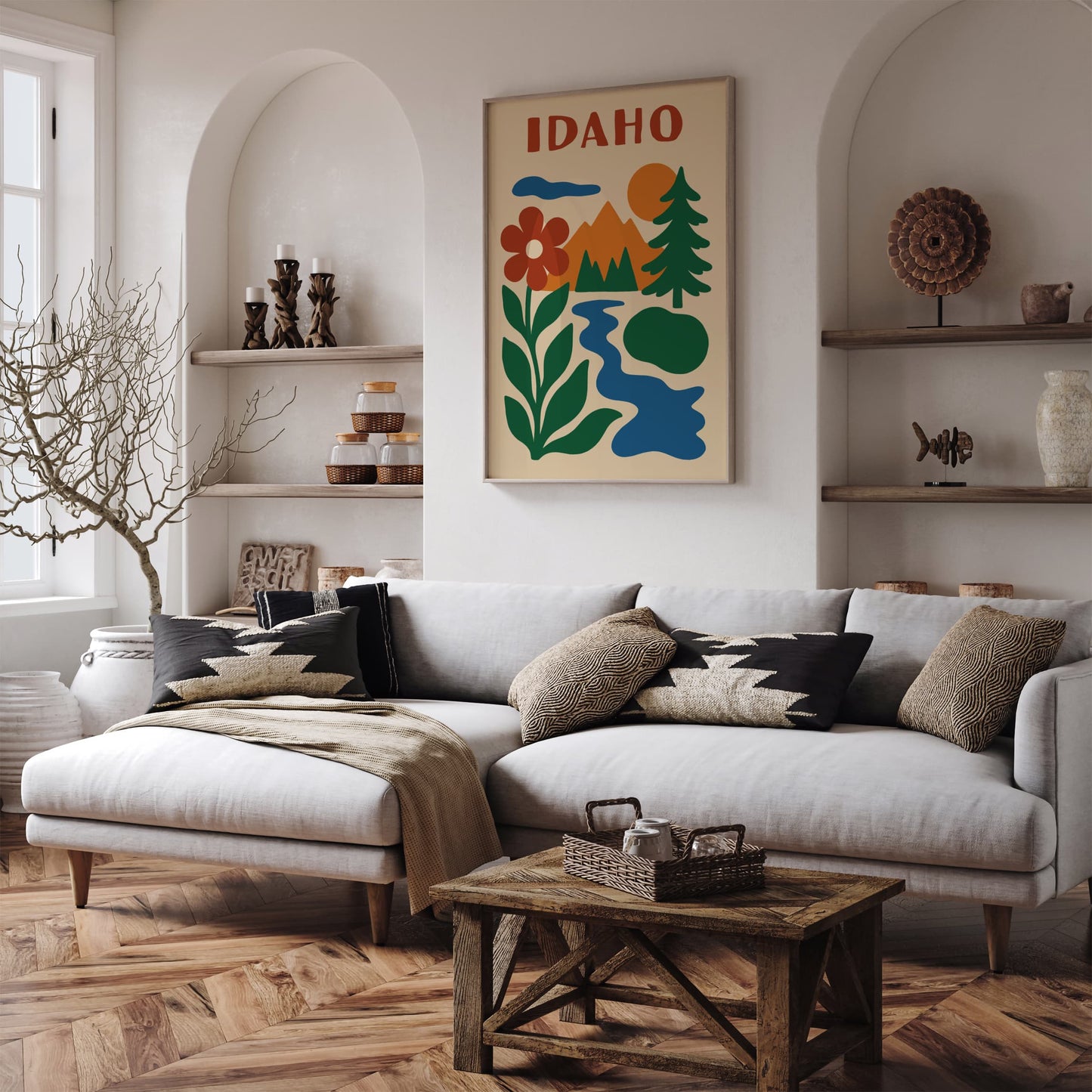 Idaho Retro Minimalist Travel Poster