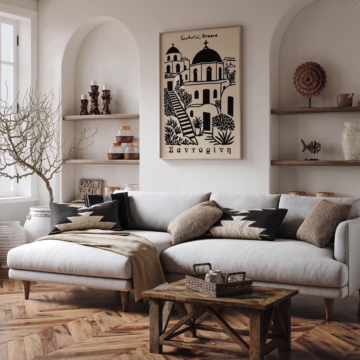 Santorini Greece Poster - Cityscape Art Print