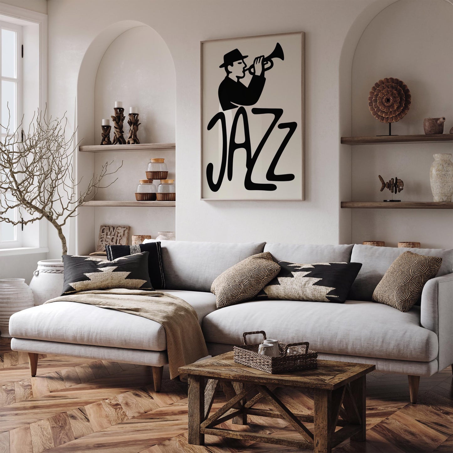 Jazz Music Poster - Retro Jazz Musician Art Print