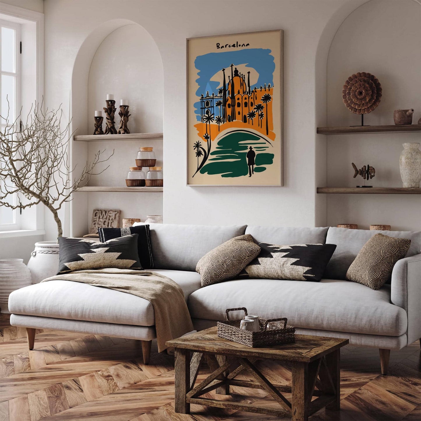 Barcelona Hotel Room Wall Decor Art Print