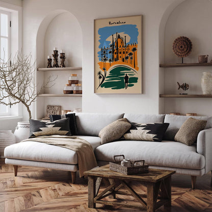 Barcelona Hotel Room Wall Decor Art Print