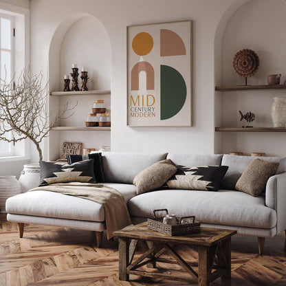 Mid Century Modern Geometric Art Print 2025