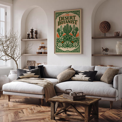 Desert Botanist Saguaro Cactus Art Poster