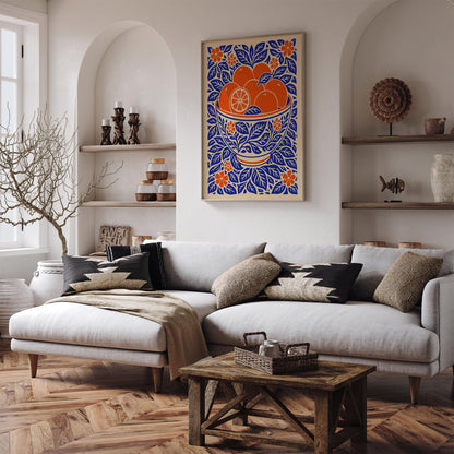 Orange Fruit Bowl Poster