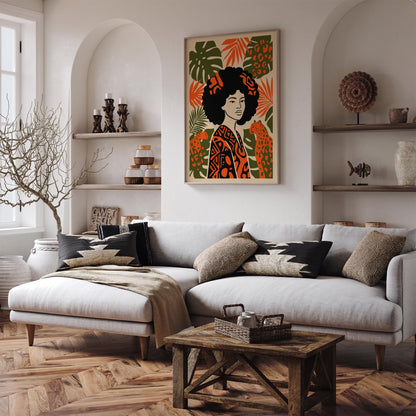 Afrohemian Divine Woman Art Poster