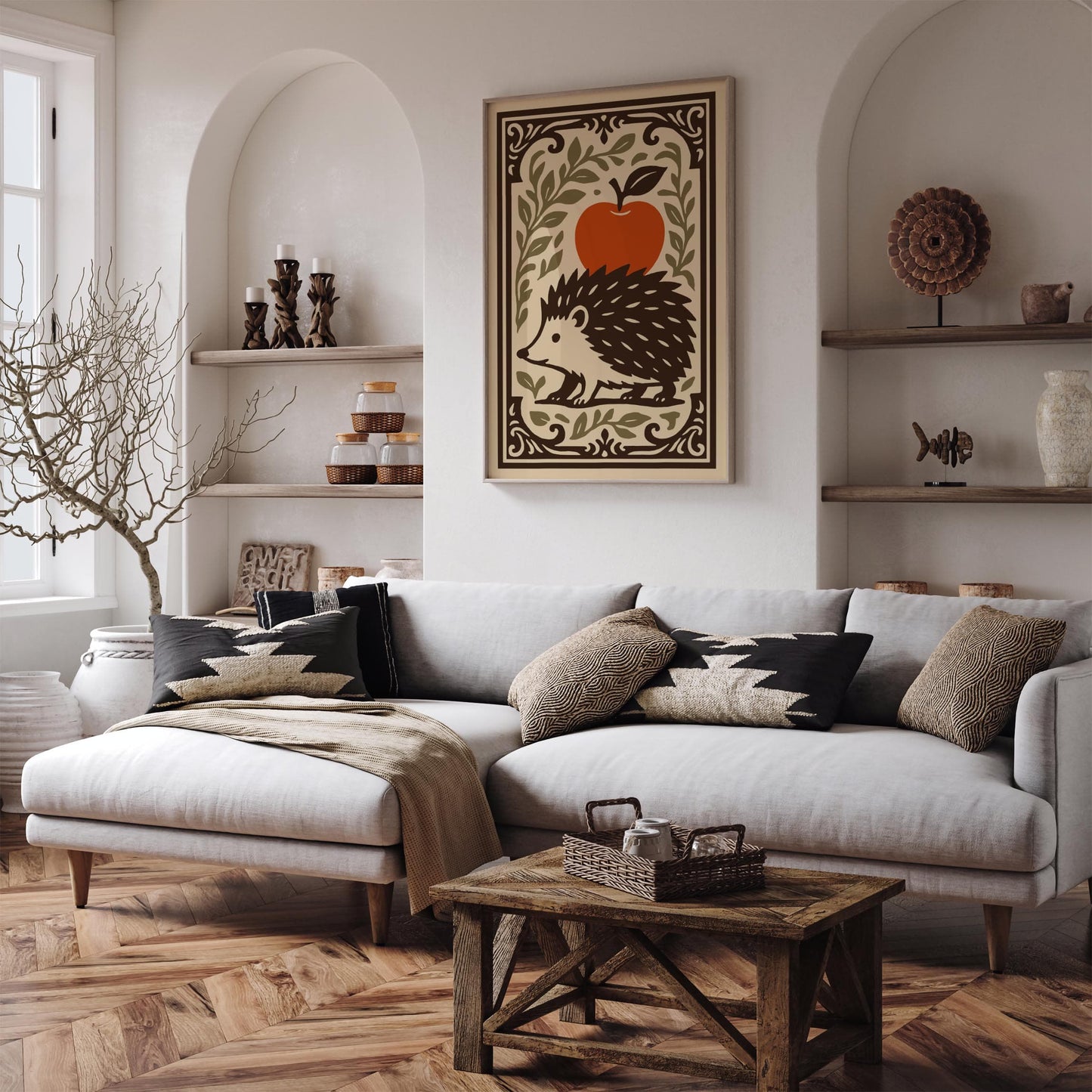 Cute Autumn Hedgehog Poster