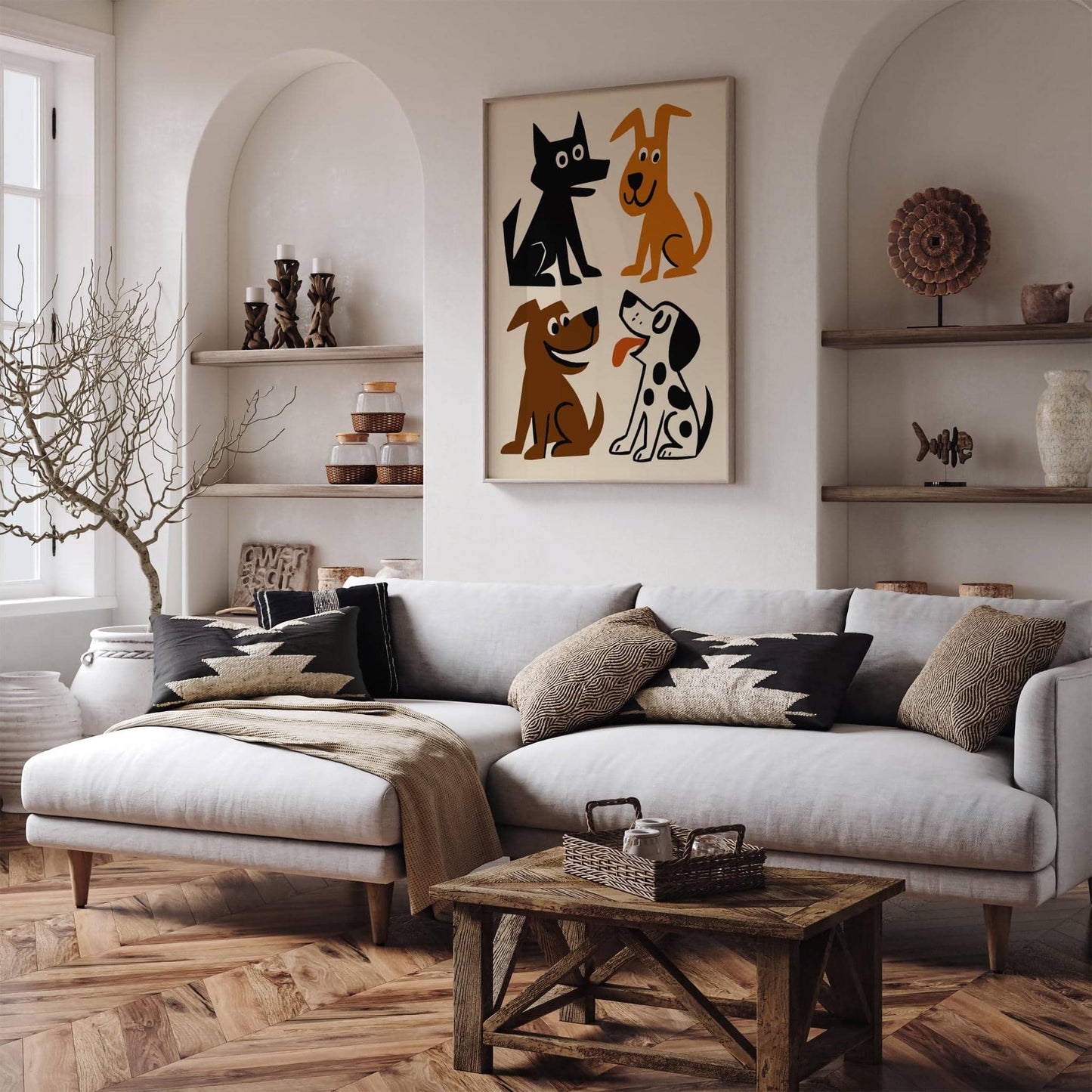 Funny Dogs Wall Art Print