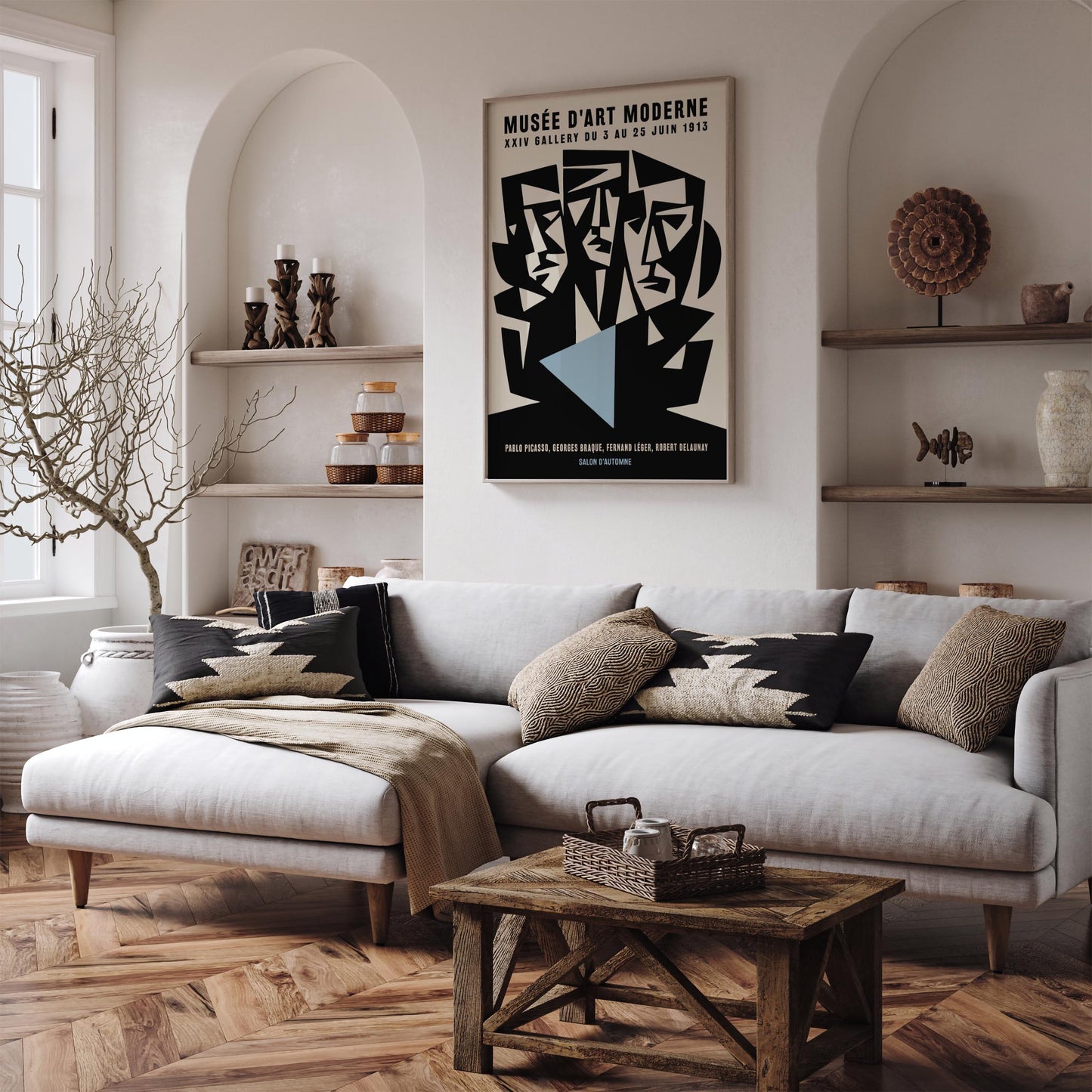 Paris Cubism Exhibition Poster - Vintage Picasso Inspired Print