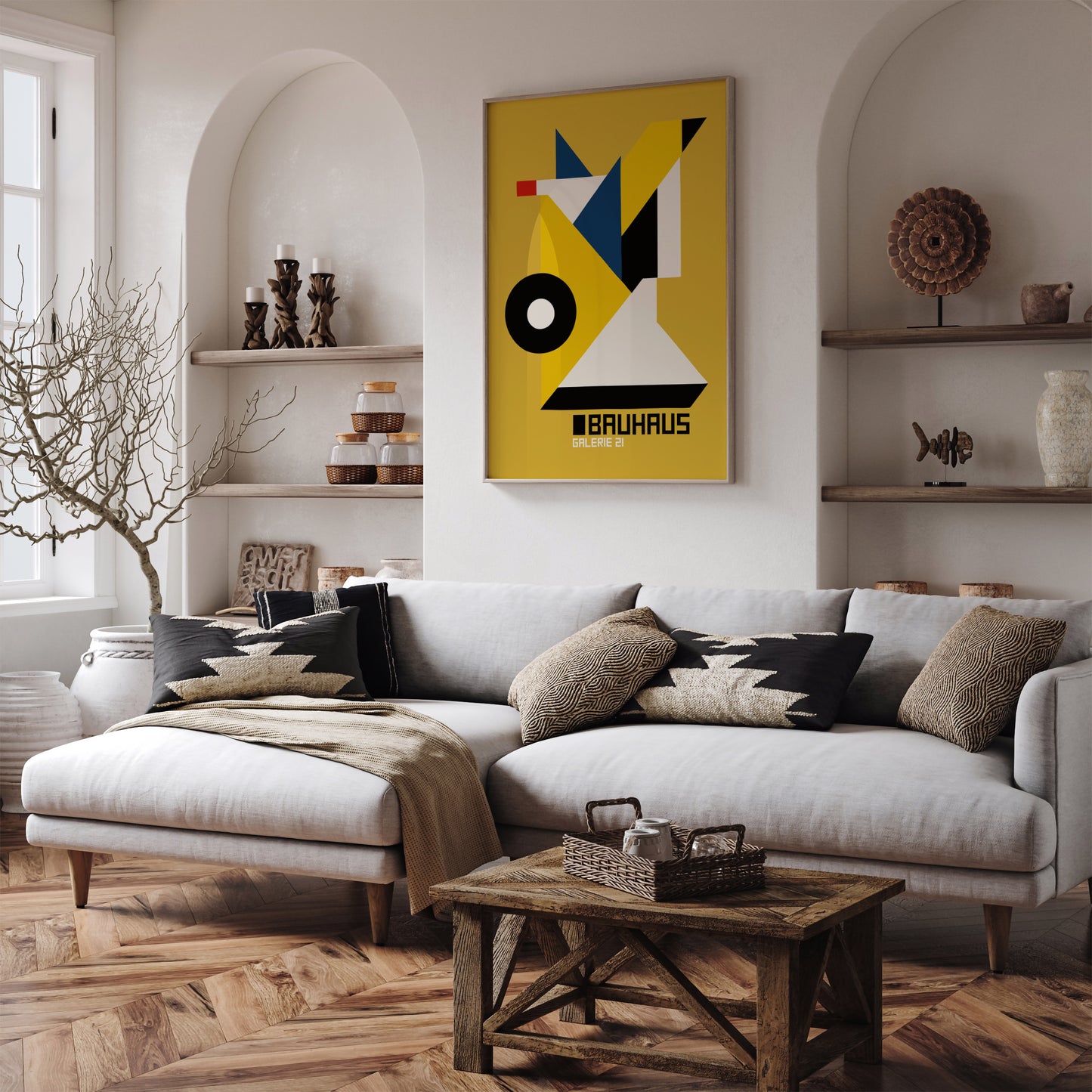 Bauhaus Art Gallery Retro Poster Print