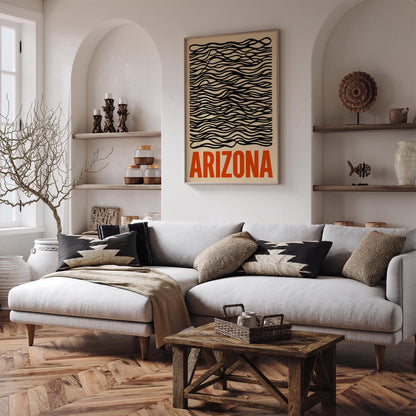 Arizona Abstract Poster - Mid Century Modern Wall Art