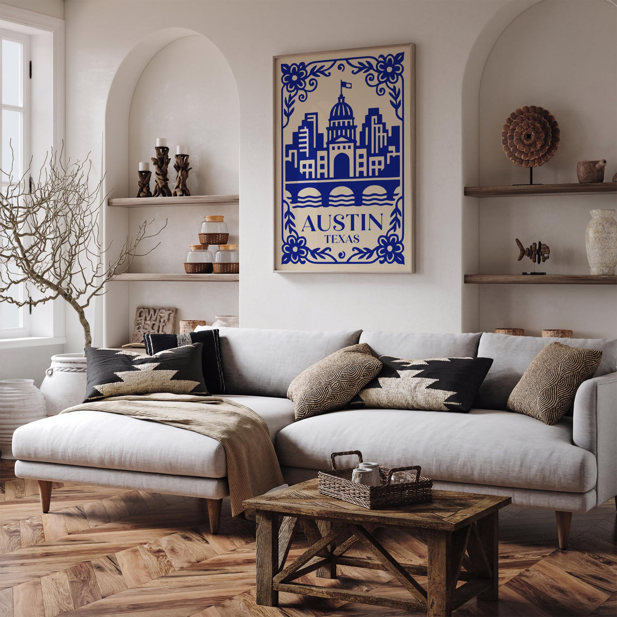 Blue Austin Texas Travel Poster