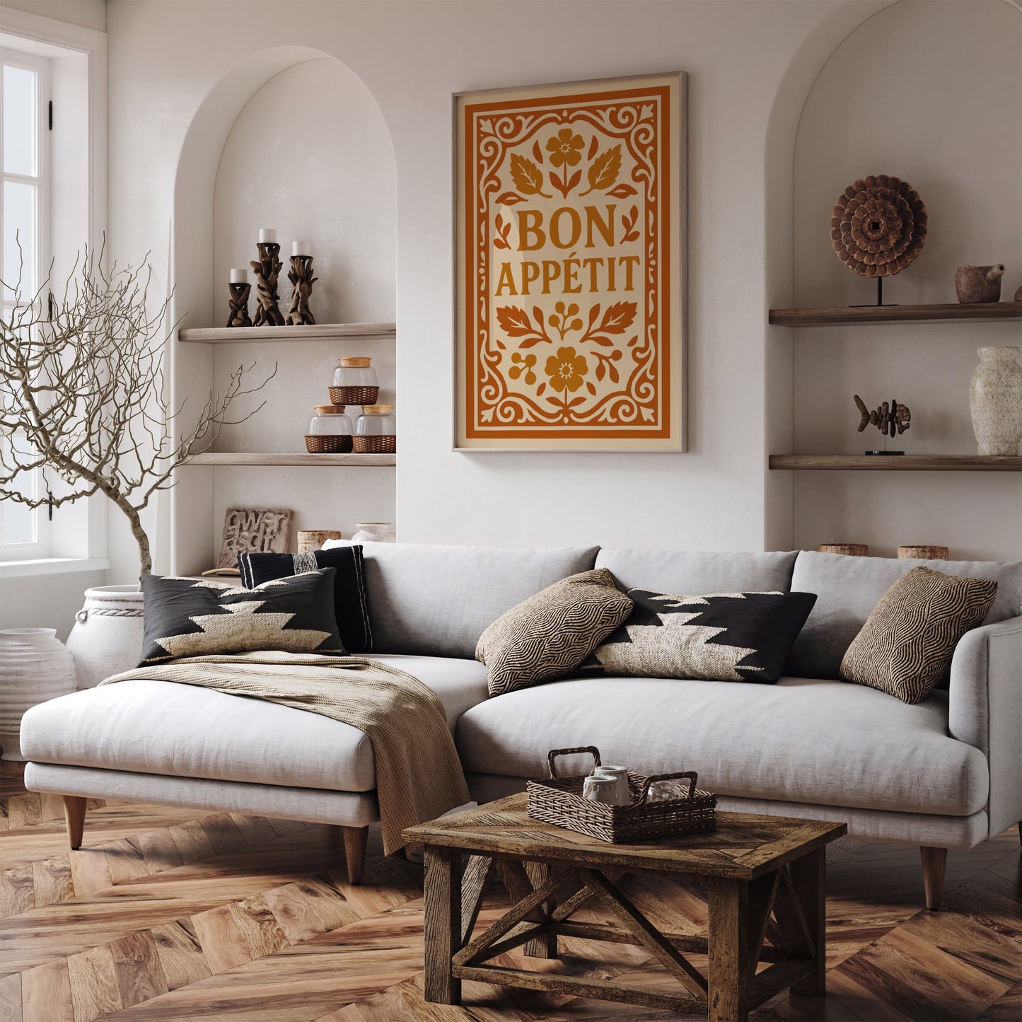 Bon Appetit Quote Wall Art - Kitchen Rococo Wall Decor