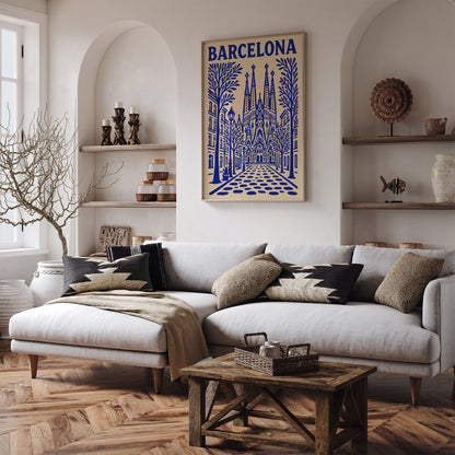 Barcelona Sagrada Familia Travel Poster