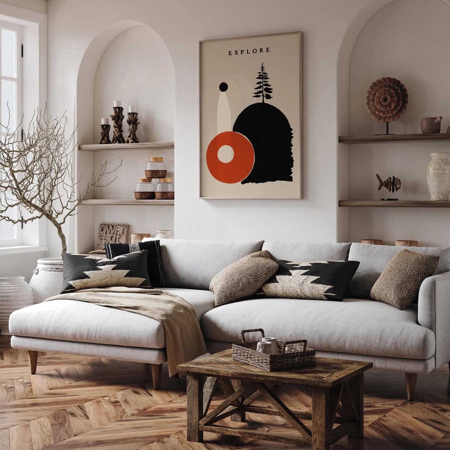 Explore Modern Minimalist Travel Poster