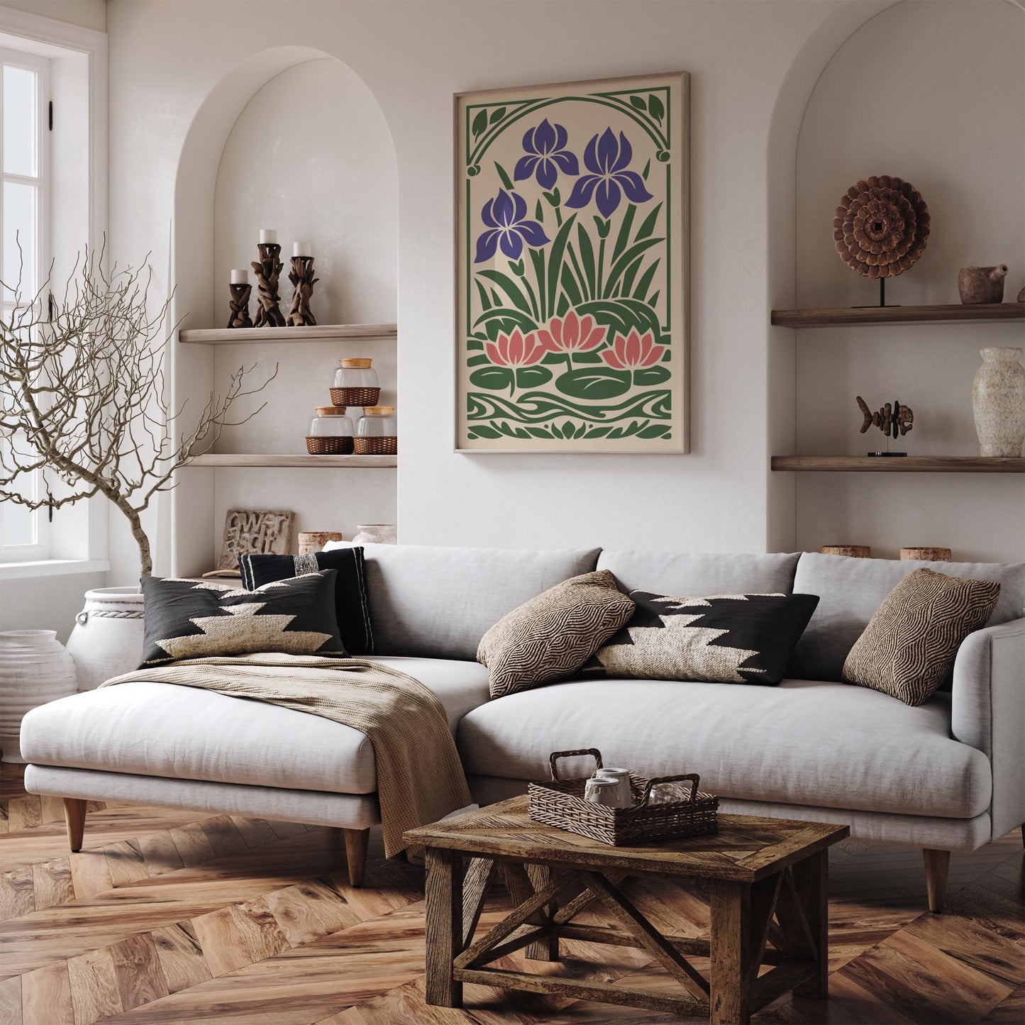 Water Lilies Botanical Poster