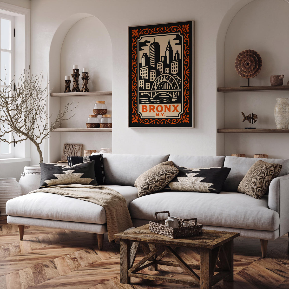 Bronx New York Cityscape Travel Poster