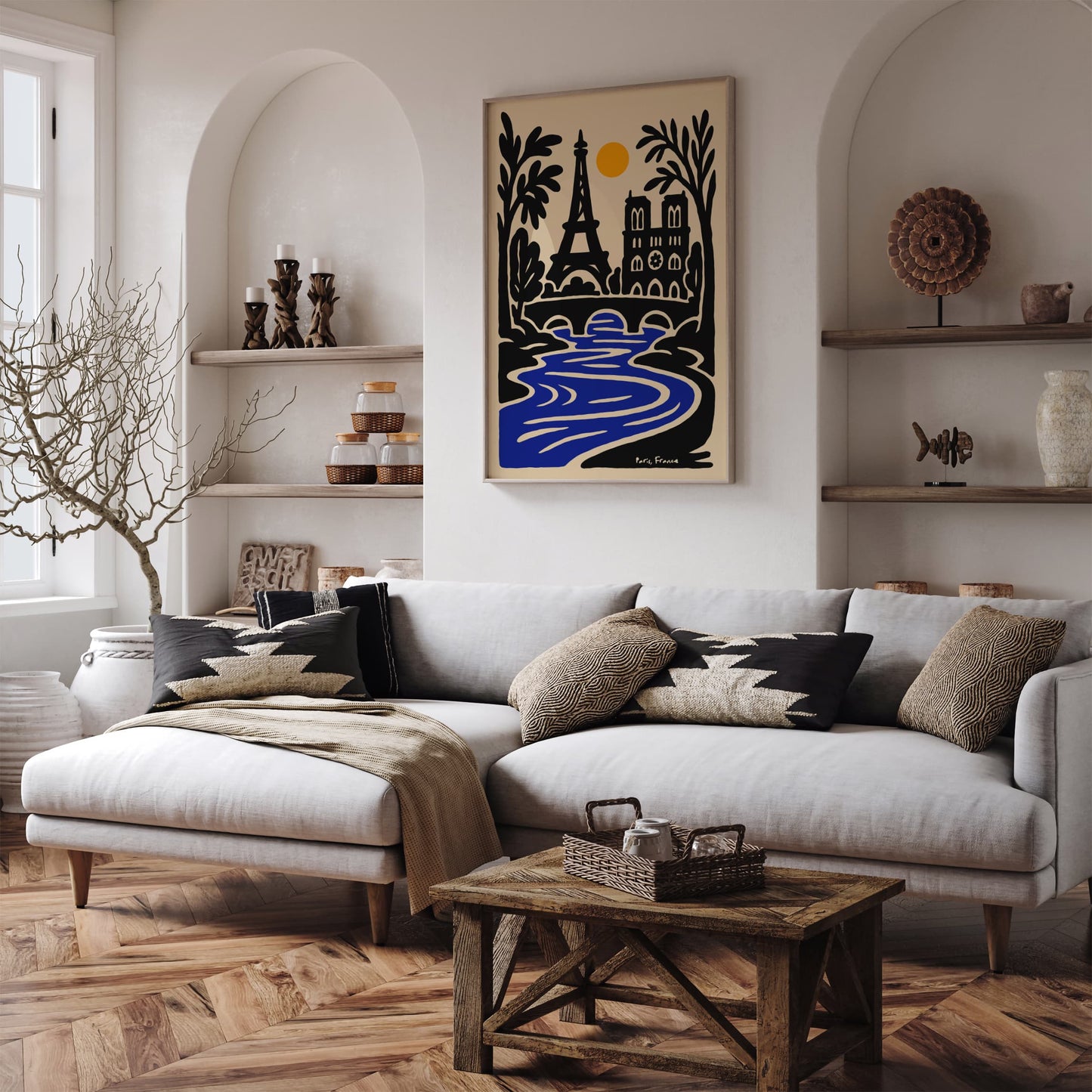 Paris France Cityscape Eiffel Tower Poster