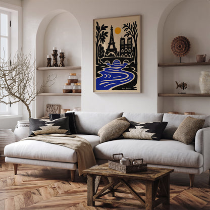 Paris France Cityscape Eiffel Tower Poster