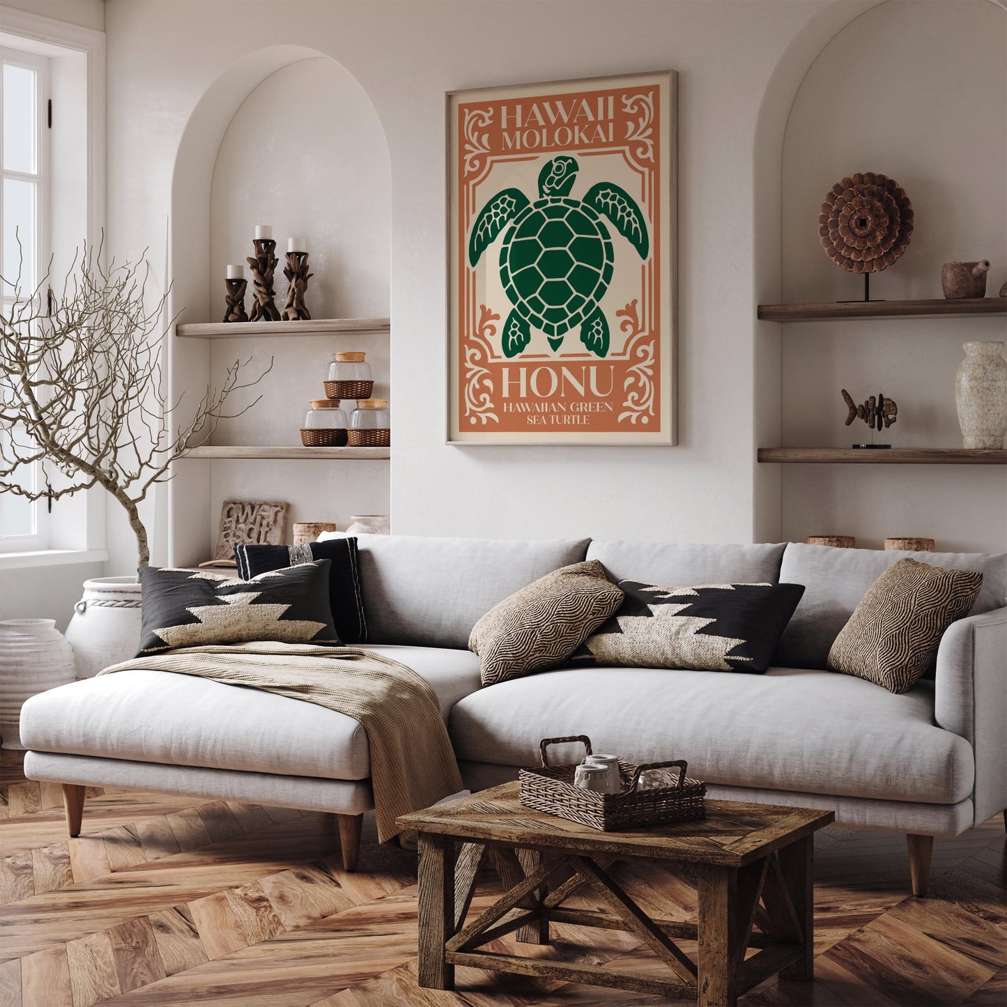 Hawaii Molokai Honu Turtle Poster