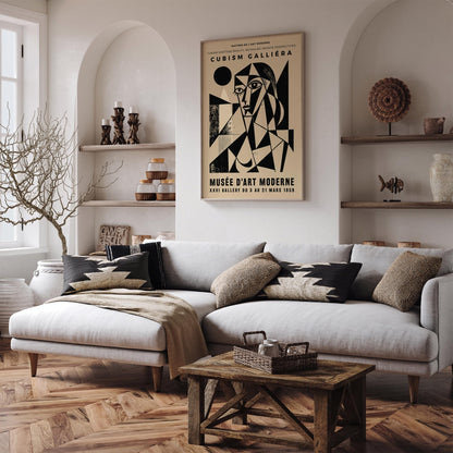 Vintage Cubism Exhibition Poster Print