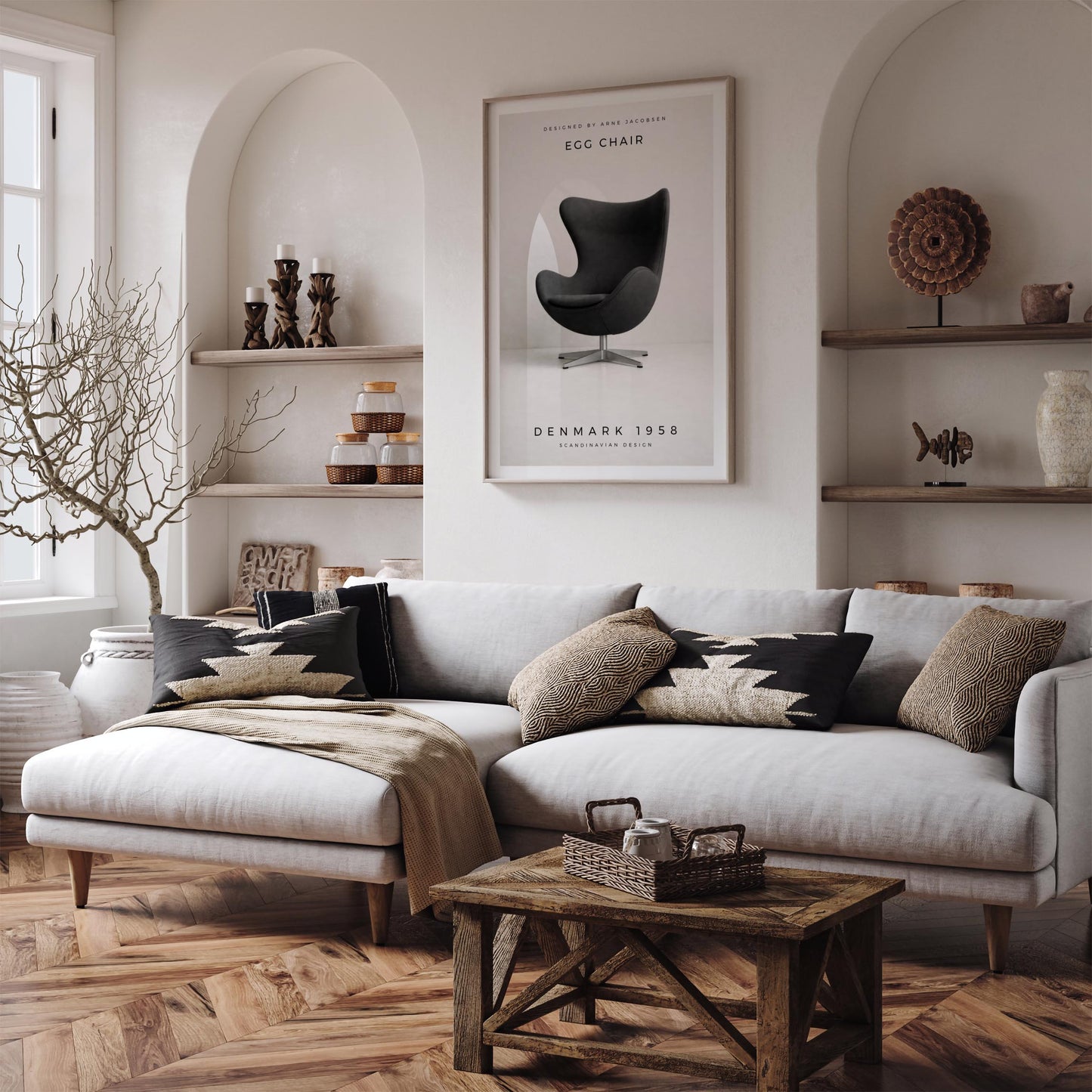 Egg Chair Scandinavinan Design Poster