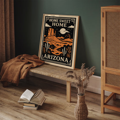 Home Sweet Home Arizona Travel Poster
