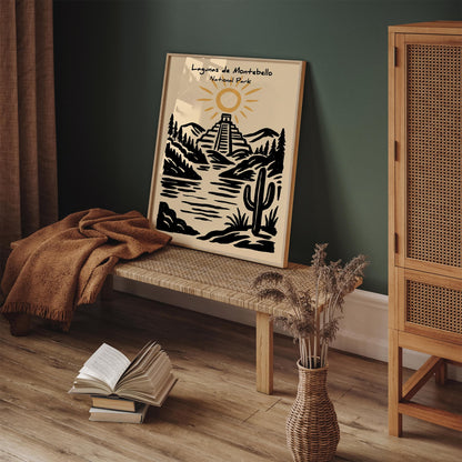 Lagunas de Montebello Poster - Mexico National Park Art