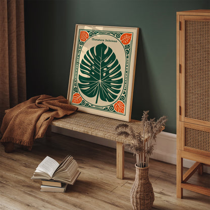 Monstera Deliciosa Bohemian Art Print