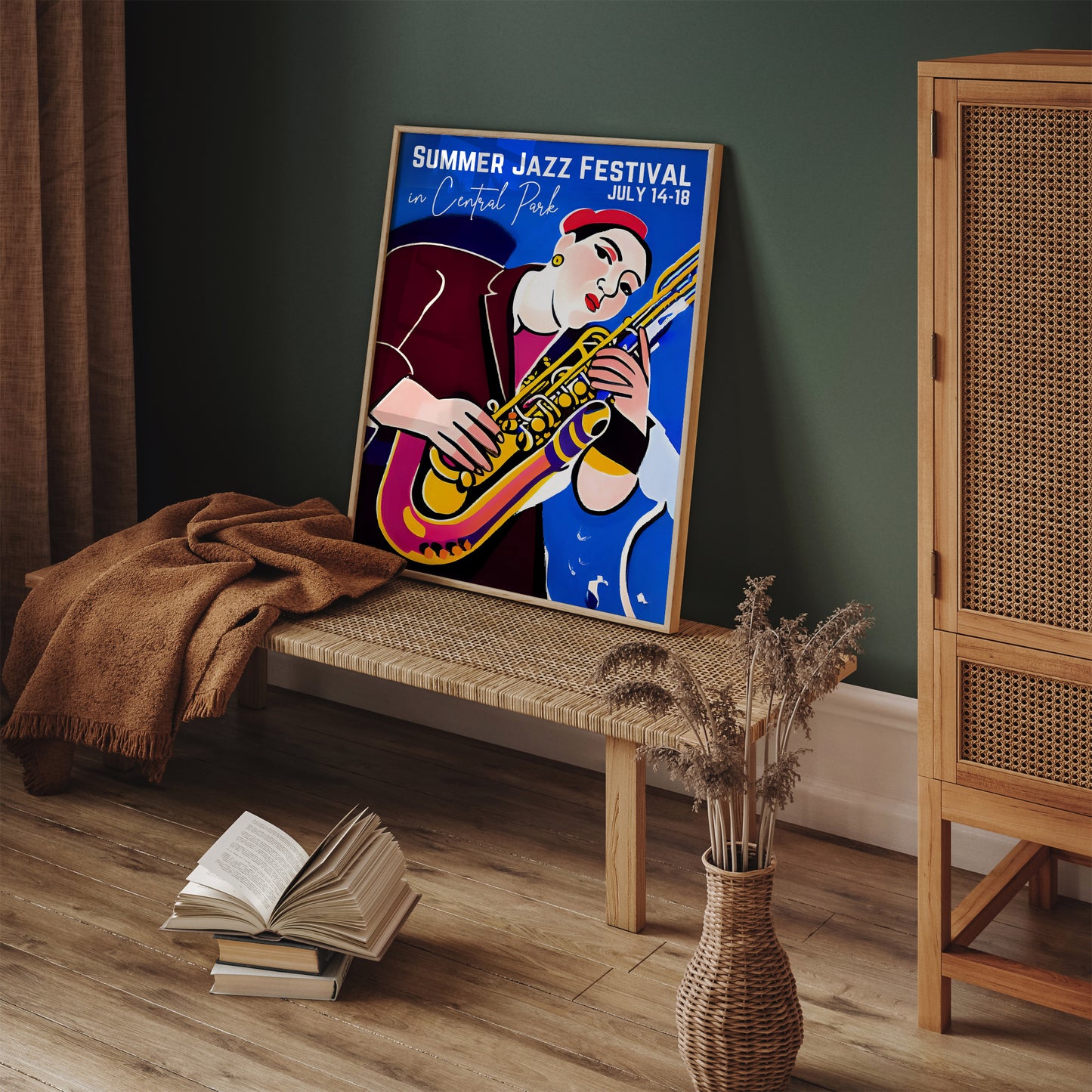 Central Park Jazz Festival Poster - Retro Reproduction Print