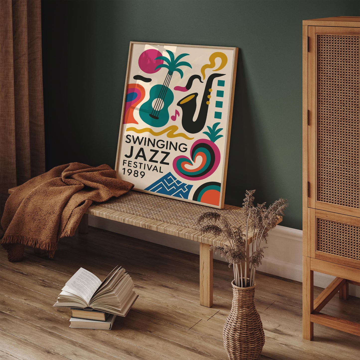 Swing Jazz Poster – Retro Festival Wall Decor