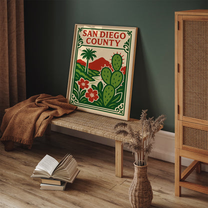 San Diego County Poster - Nature Landscape Art Print