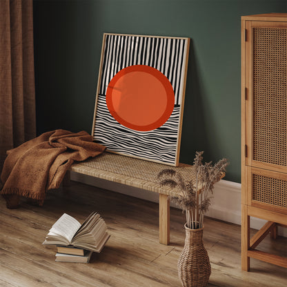 Mid Century Modern Orange Poster