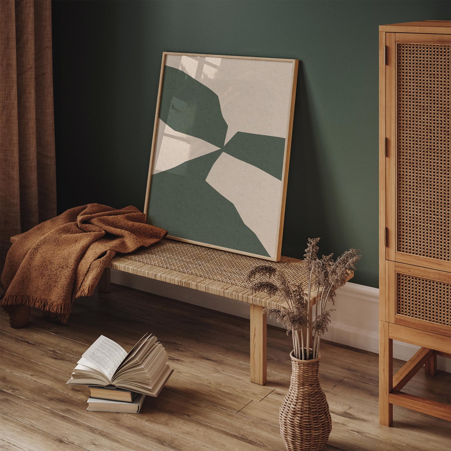 Green Abstract Shapes Poster