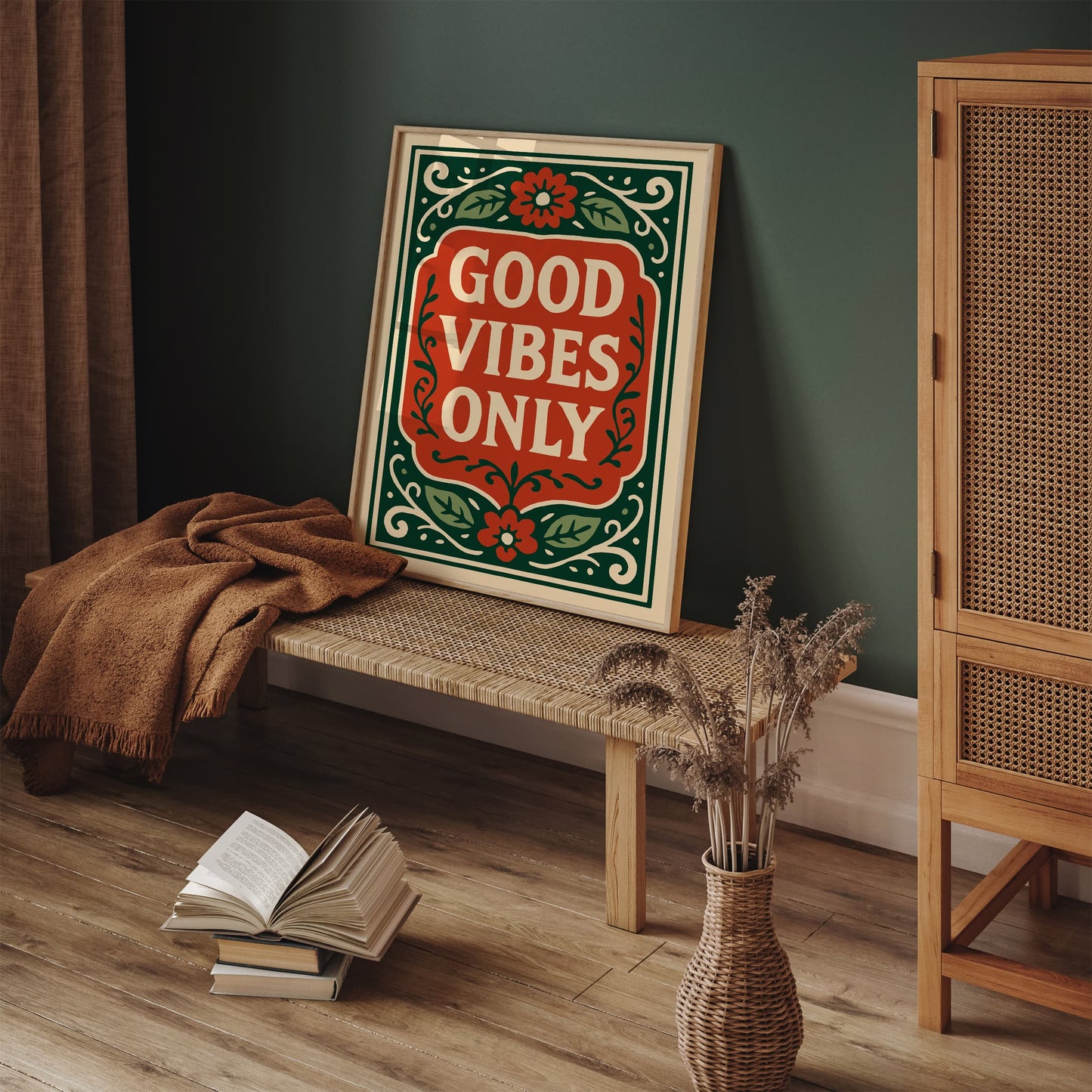 Good Vibes Only Quote Poster - Vintage Stylizing Art Print