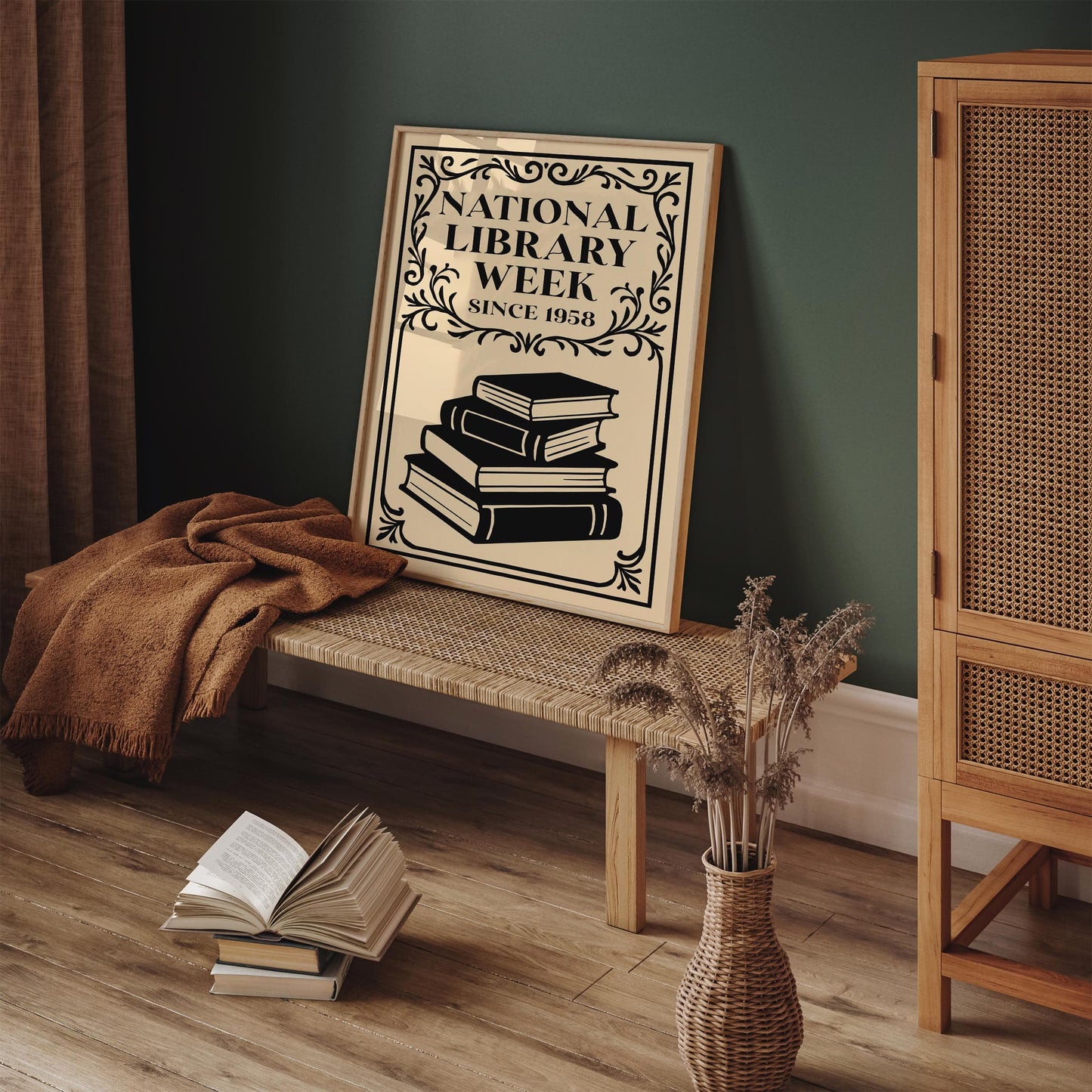 National Library Week Vintage Poster